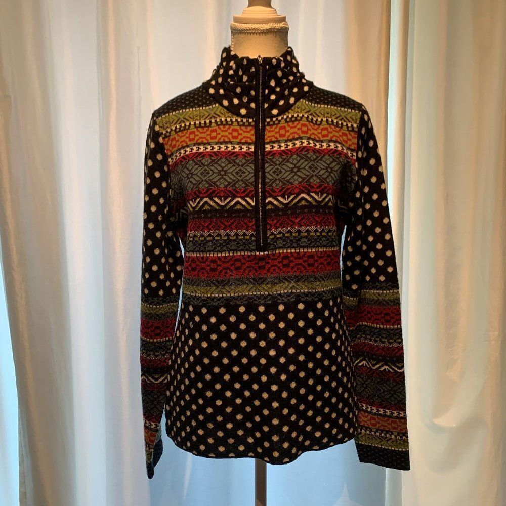 Icelandic Designs sweater, Fair Isle style, 50/50 wool & acrylic, EUC, Sz M